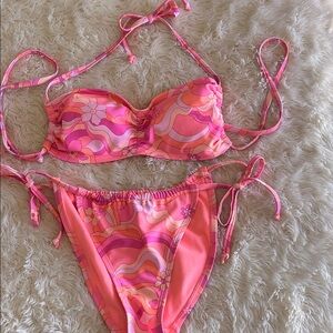 Pink Floral No Boundaries Bikini Set